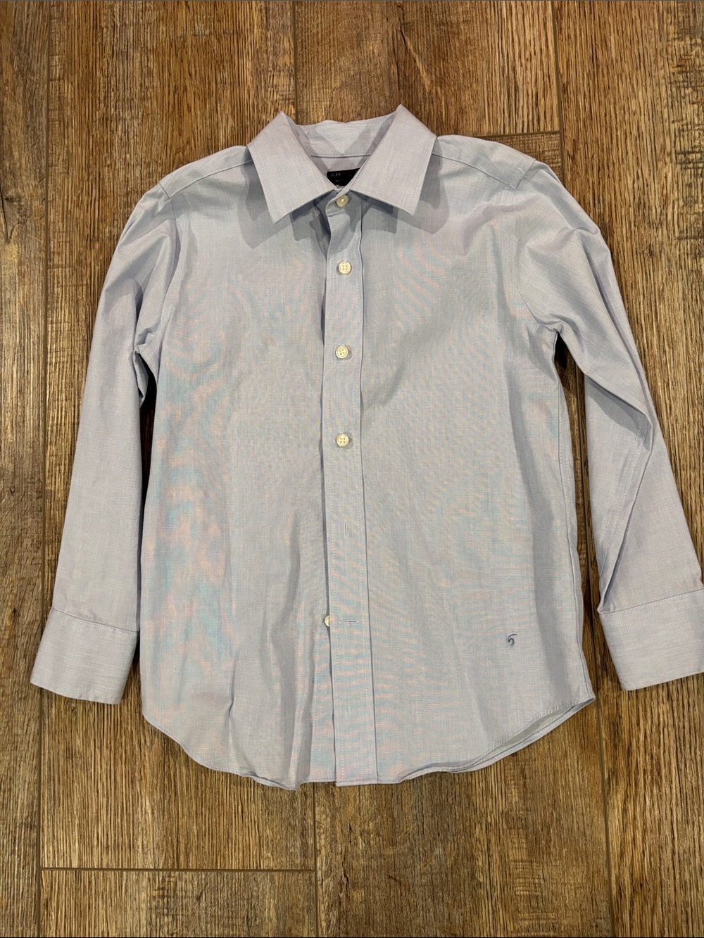 Boys Crewcuts Thompson button up shirt, light blue.